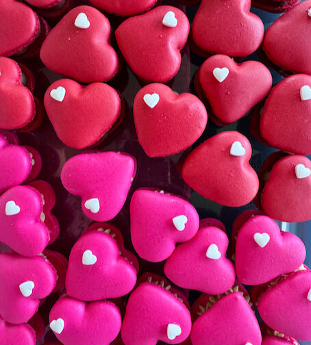 Heart Macarons