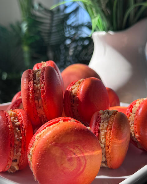 Peach Macarons