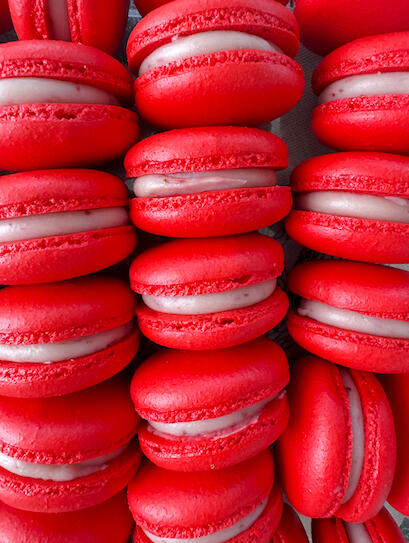 Strawberry Macarons